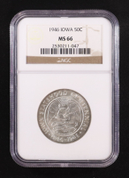 1946 Iowa Commemorative 50C Silver Half Dollar (NGC MS66) at PristineAuction.com