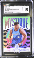 Giannis Antetokounmpo 2020-21 Panini Illusions Mystique Emerald #11 (CGC 10) at PristineAuction.com