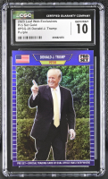 Donald J. Trump 2023 Leaf Web Exclusives Pro Set Purple #PSG28 #15/15 (CGC 10) at PristineAuction.com