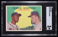 Hank Aaron / Eddie Mathews 1959 Topps #212 / Fence Busters (SGC 3) at PristineAuction.com
