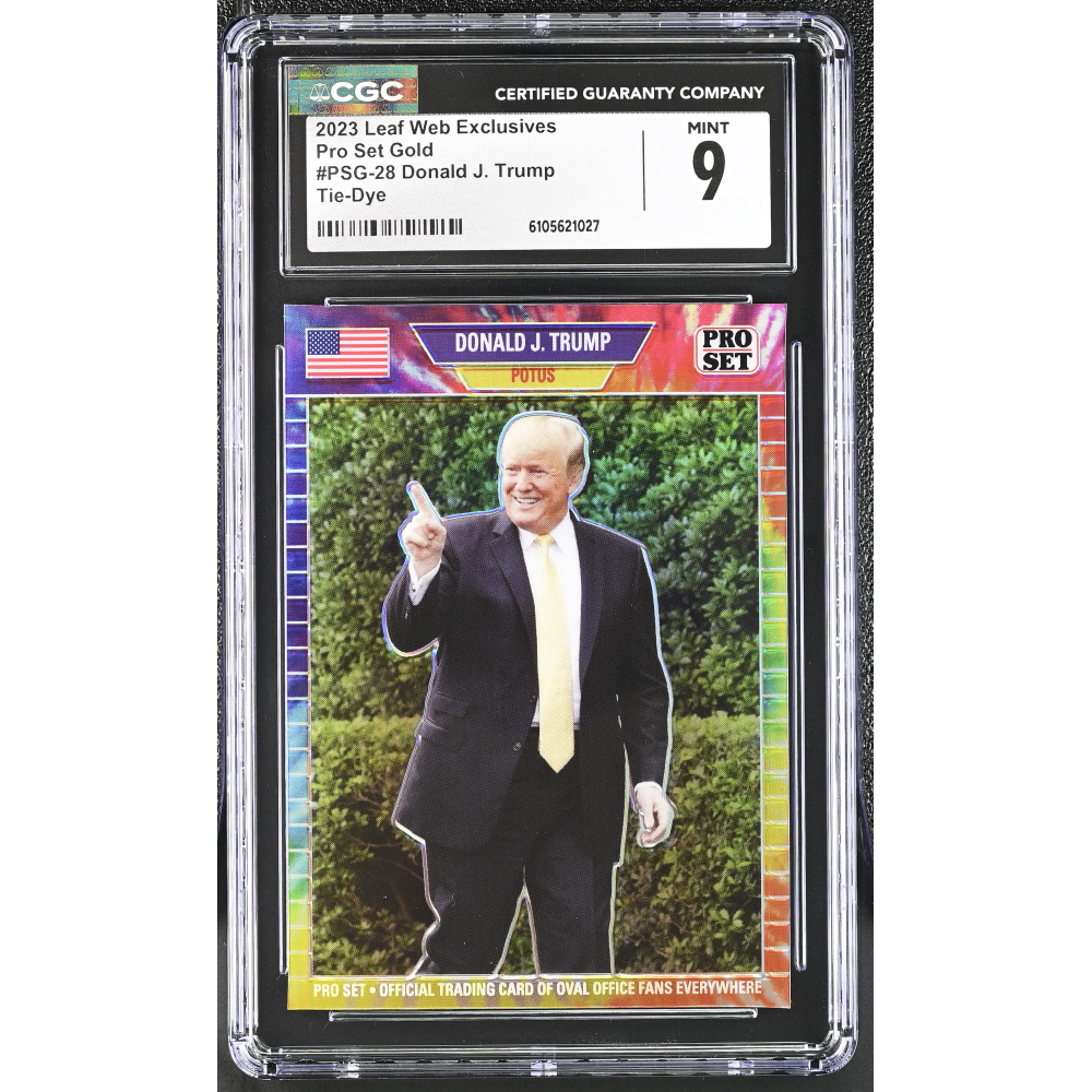 Donald J. Trump 2023 Leaf Web Exclusives Pro Set Rainbow #PSG28 #4/5 (CGC 9) at PristineAuction.com