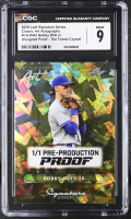 Bobby Witt Jr. 2025 Leaf Signature Series Classic Art The Forest Crystal Pre-Production Proof #CABWJ #1/1 (CGC 9) at PristineAuction.com