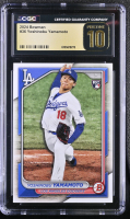 Yoshinobu Yamamoto 2024 Bowman #36 RC (CGC 10 | Pristine Black Label) at PristineAuction.com