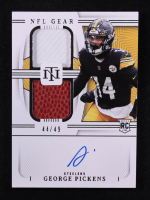 George Pickens 2022 Panini National Treasures Rookie NFL Gear Signature Combos #17 #44/49 RC at PristineAuction.com
