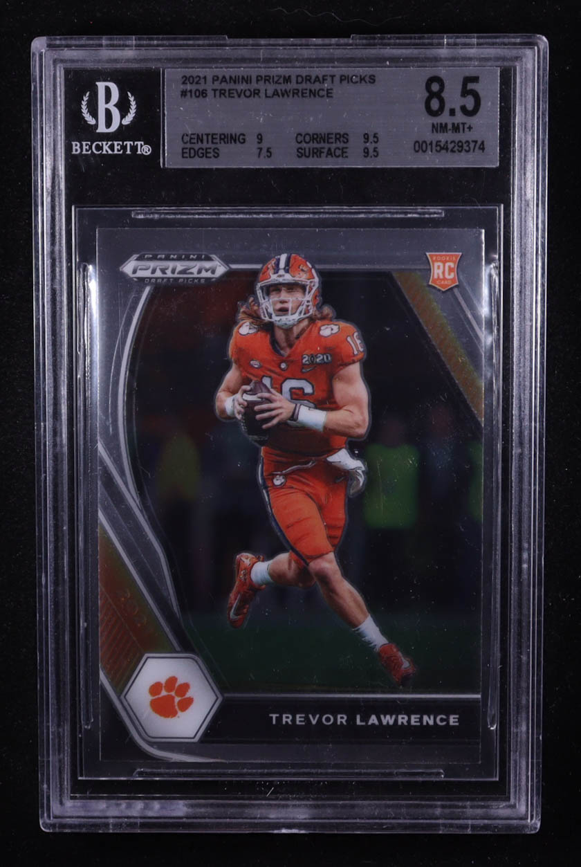 Trevor Lawrence 2021 Panini Prizm Draft Picks #108 RC (BGS 8.5) at PristineAuction.com Trevor Lawrence 2021 Panini Prizm Draft Picks #108 RC (BGS 8.5) at PristineAuction.com