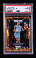 Brandon Miller 2023-24 Panini Prizm Prizms Orange Ice #152 RC (PSA 10) at PristineAuction.com
