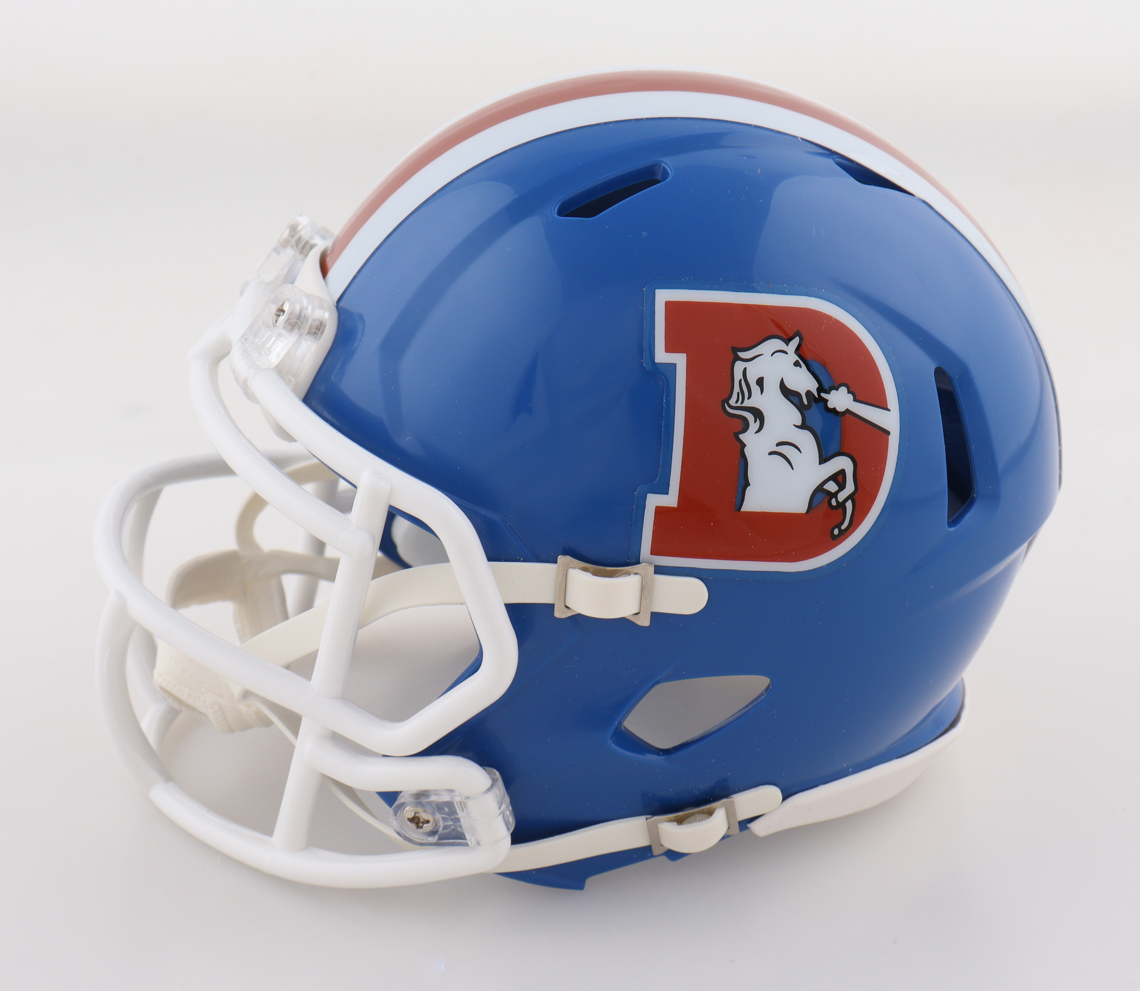 Patrick Surtain II Signed Broncos Throwback Alternate Speed Mini Helmet (JSA) at PristineAuction.com Patrick Surtain II Signed Broncos Throwback Alternate Speed Mini Helmet (JSA) at PristineAuction.com