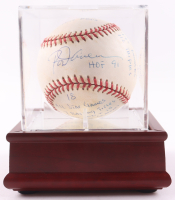 Rod Carew Signed OML Baseball in Display Case with Extensive Inscription (Beckett) at PristineAuction.com