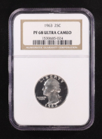 1963 Washington Silver 25C Quarter (NGC PF68 ULTRA CAMEO) at PristineAuction.com