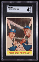 Mickey Mantle / Hank Aaron 1958 Topps #418 / World Series Batting Foes (SGC 4) at PristineAuction.com