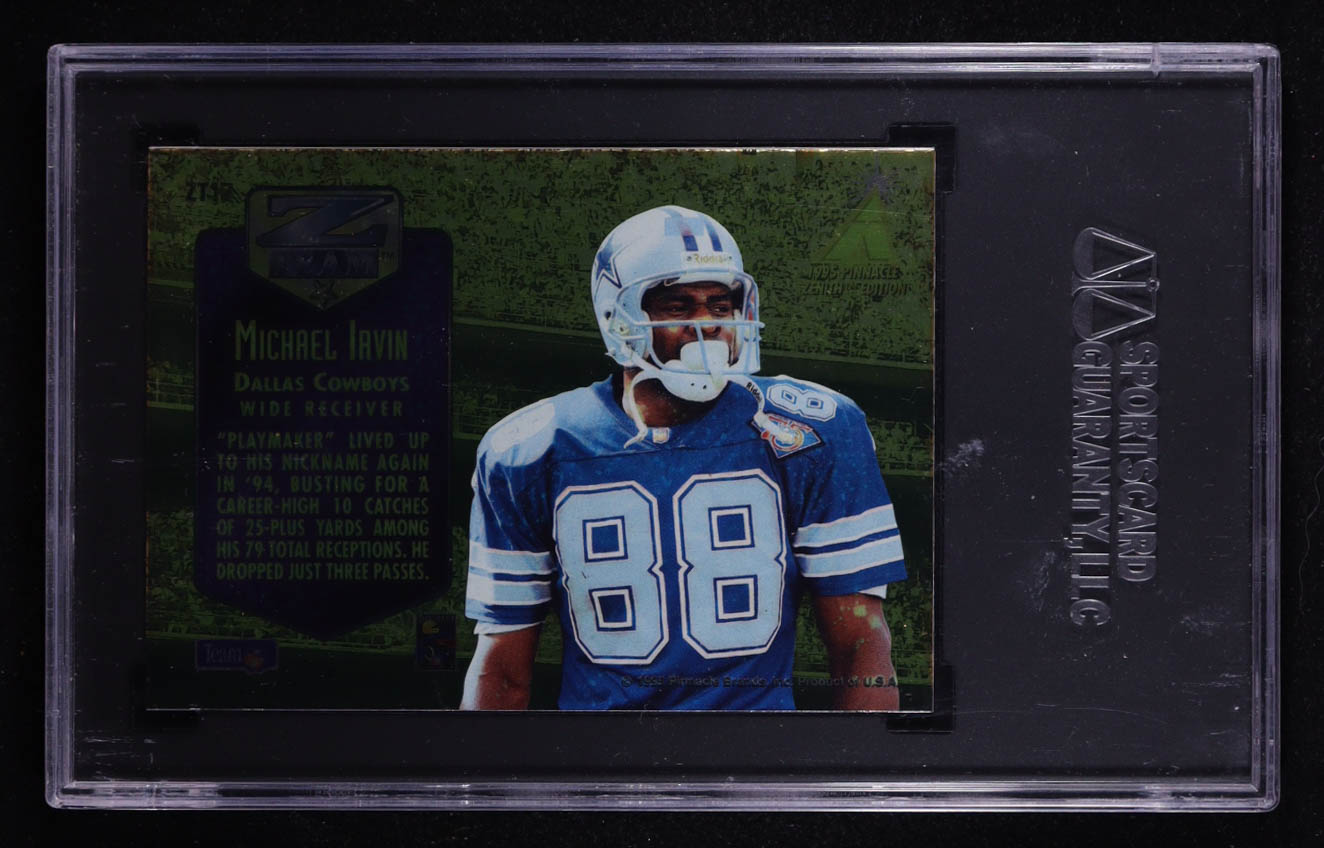 Michael Irvin 1995 Pinnacle Zenith Z-Team #ZT17 (SGC 7) at PristineAuction.com Michael Irvin 1995 Pinnacle Zenith Z-Team #ZT17 (SGC 7) at PristineAuction.com