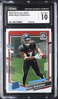 Bijan Robinson 2023 Donruss Optic #206 RC (CGC 10) at PristineAuction.com