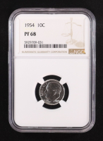 1954 Roosevelt 10C Proof Silver Dime (NGC PF68) at PristineAuction.com