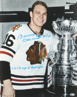 Bobby Hull Signed Blackhawks 16x20 Photo Inscribed "'61 Cup Champs" (Beckett) at PristineAuction.com