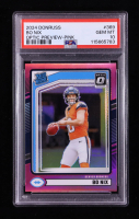 Bo Nix 2024 Donruss Optic Rated Rookies Preview Pink #369 RR RC (PSA 10) at PristineAuction.com