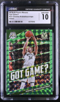 Giannis Antetokounmpo 2019-20 Panini Mosaic Got Game? Mosaic Green #25 (CGC 10) at PristineAuction.com