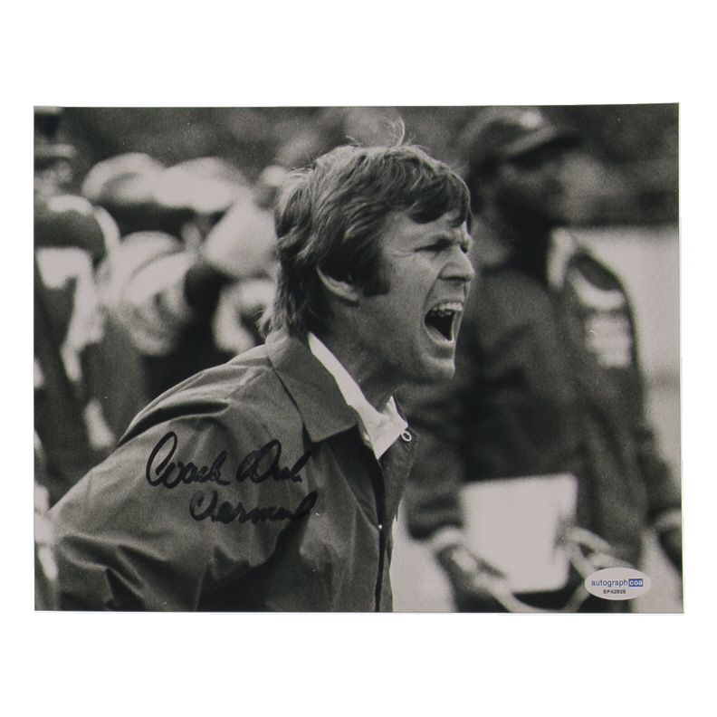 Dick Vermeil Signed Rams 8x10 Photo Inscribed "Coach" (AutographCOA) at PristineAuction.com Dick Vermeil Signed Rams 8x10 Photo Inscribed "Coach" (AutographCOA) at PristineAuction.com