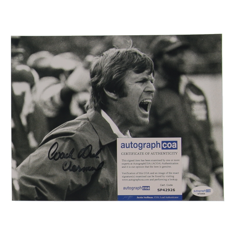 Dick Vermeil Signed Rams 8x10 Photo Inscribed "Coach" (AutographCOA) at PristineAuction.com Dick Vermeil Signed Rams 8x10 Photo Inscribed "Coach" (AutographCOA) at PristineAuction.com