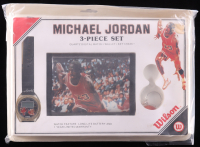 1990 Wilson Michael Jordan Watch 3-Piece Set with Matching Wallet & Key Chain at PristineAuction.com