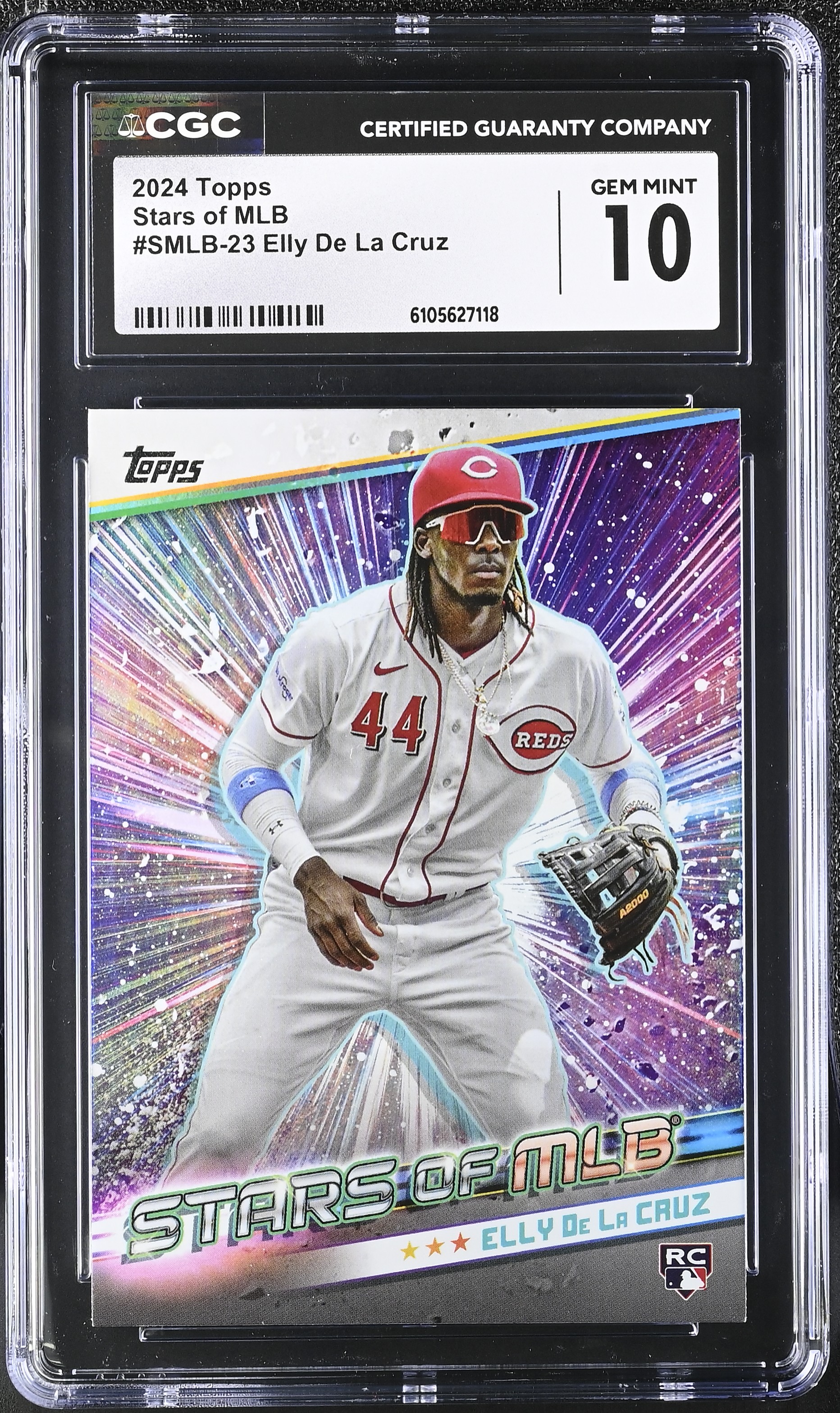 Elly De La Cruz 2024 Topps Stars Of MLB #SMLB23 RC (CGC 10) at PristineAuction.com Elly De La Cruz 2024 Topps Stars Of MLB #SMLB23 RC (CGC 10) at PristineAuction.com