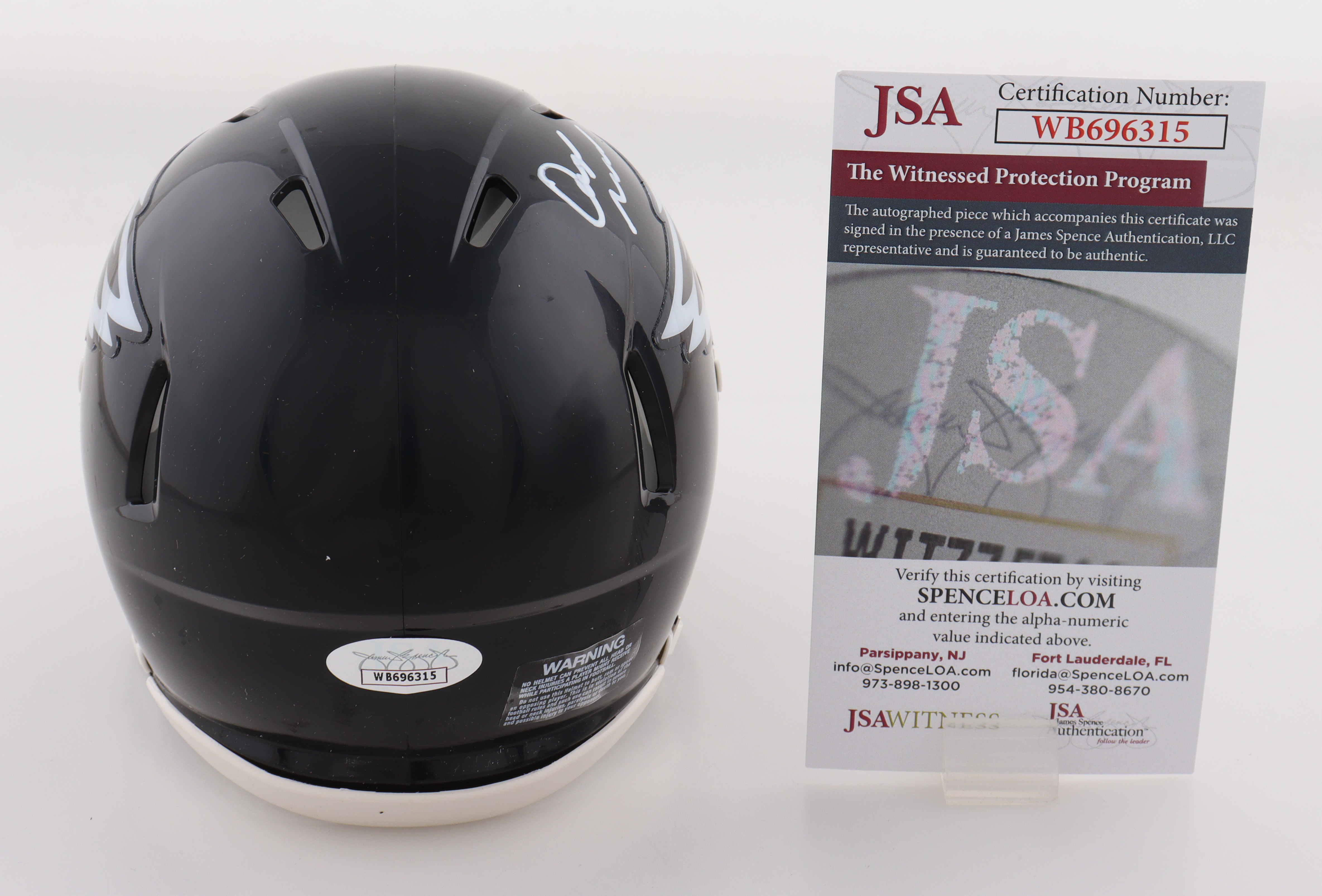 Quinyon Mitchell Signed Eagles Speed Mini Helmet (JSA) at PristineAuction.com Quinyon Mitchell Signed Eagles Speed Mini Helmet (JSA) at PristineAuction.com