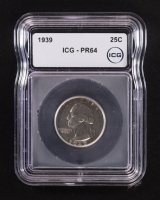 1939 Washington 25C Proof Silver Quarter (ICG PR64) at PristineAuction.com