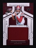 Jayden Daniels 2024 Panini National Treasures Framed Fabric #54 #38/49 RC at PristineAuction.com