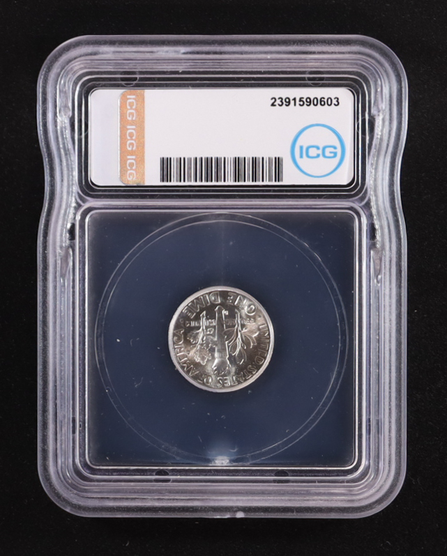 1949-D Roosevelt Silver 10C Dime, Full Bands (IGC MS67 FB) at PristineAuction.com 1949-D Roosevelt Silver 10C Dime, Full Bands (IGC MS67 FB) at PristineAuction.com