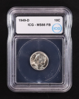 1949-D Roosevelt Silver 10C Dime, Full Bands (IGC MS67 FB) at PristineAuction.com