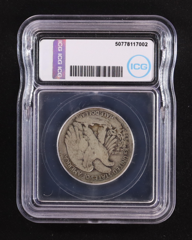 1917-S Walking Liberty 50C Silver Half Dollar (ICG VG10) at PristineAuction.com 1917-S Walking Liberty 50C Silver Half Dollar (ICG VG10) at PristineAuction.com