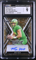 Bo Nix 2023 Leaf Exotic Kaleidoscope Deer #BABN1 RC #1/2 (CGC 9) at PristineAuction.com