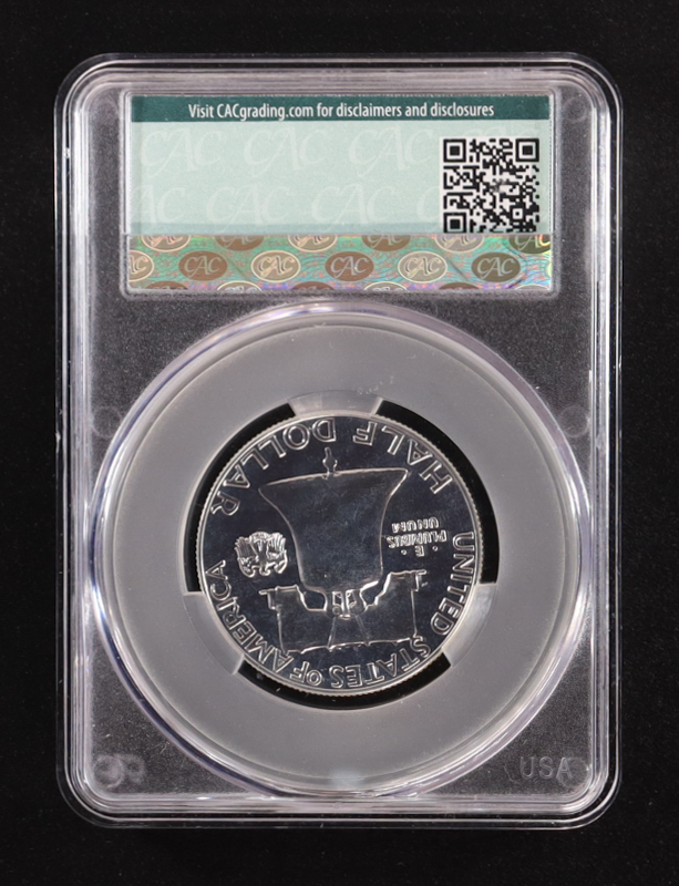 1963 Franklin 50C Proof Silver Half Dollar (CACG PR65) at PristineAuction.com 1963 Franklin 50C Proof Silver Half Dollar (CACG PR65) at PristineAuction.com