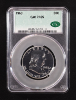 1963 Franklin 50C Proof Silver Half Dollar (CACG PR65) at PristineAuction.com