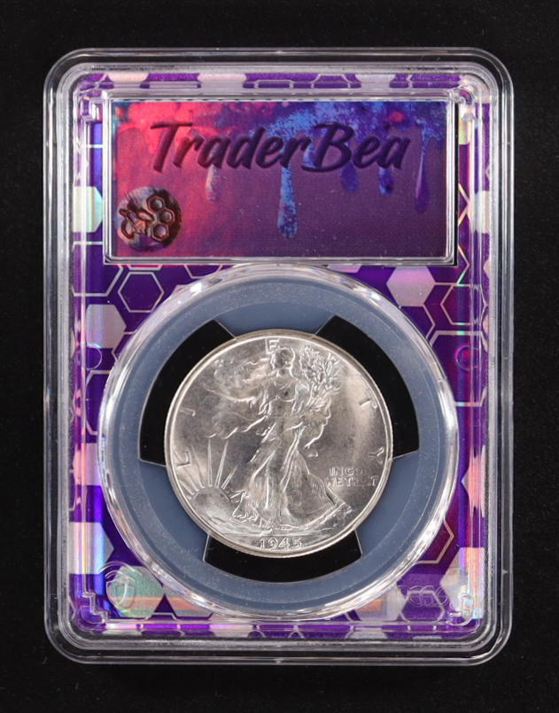 1945-S Walking Liberty Silver 50C Half Dollar (PCGS MS65) at PristineAuction.com 1945-S Walking Liberty Silver 50C Half Dollar (PCGS MS65) at PristineAuction.com