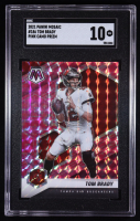 Tom Brady 2021 Panini Mosaic Mosaic Camo Pink #186 (SGC 10) at PristineAuction.com