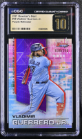 Vladimir Guerrero Jr. 2021 Bowman's Best Purple Refractors #30 RC #39/250 (CGC 10 | Pristine Black Label) at PristineAuction.com
