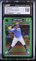 Junior Caminero 2023 Leaf Web Exclusives Pro Set Green #PSG105 RC #5/10 (CGC 10) at PristineAuction.com