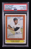 Hank Aaron Signed 1985 Topps Collector's Series All-Time Record Holder #1 #953/2000 (PSA) at PristineAuction.com