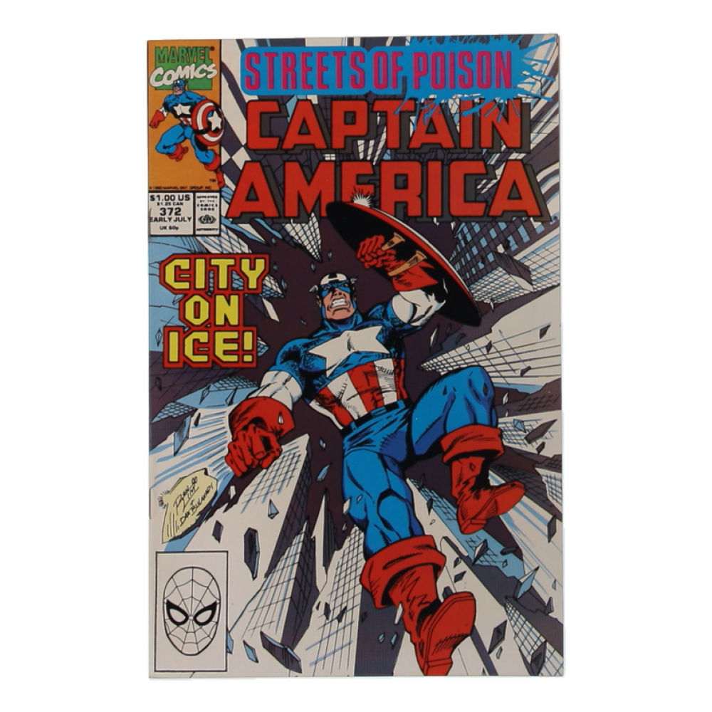 1990 "Captain America" Issue #372 Marvel Comic Book at PristineAuction.com