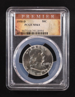 1958-D Franklin 50C Silver Half Dollar (PCGS MS64) at PristineAuction.com