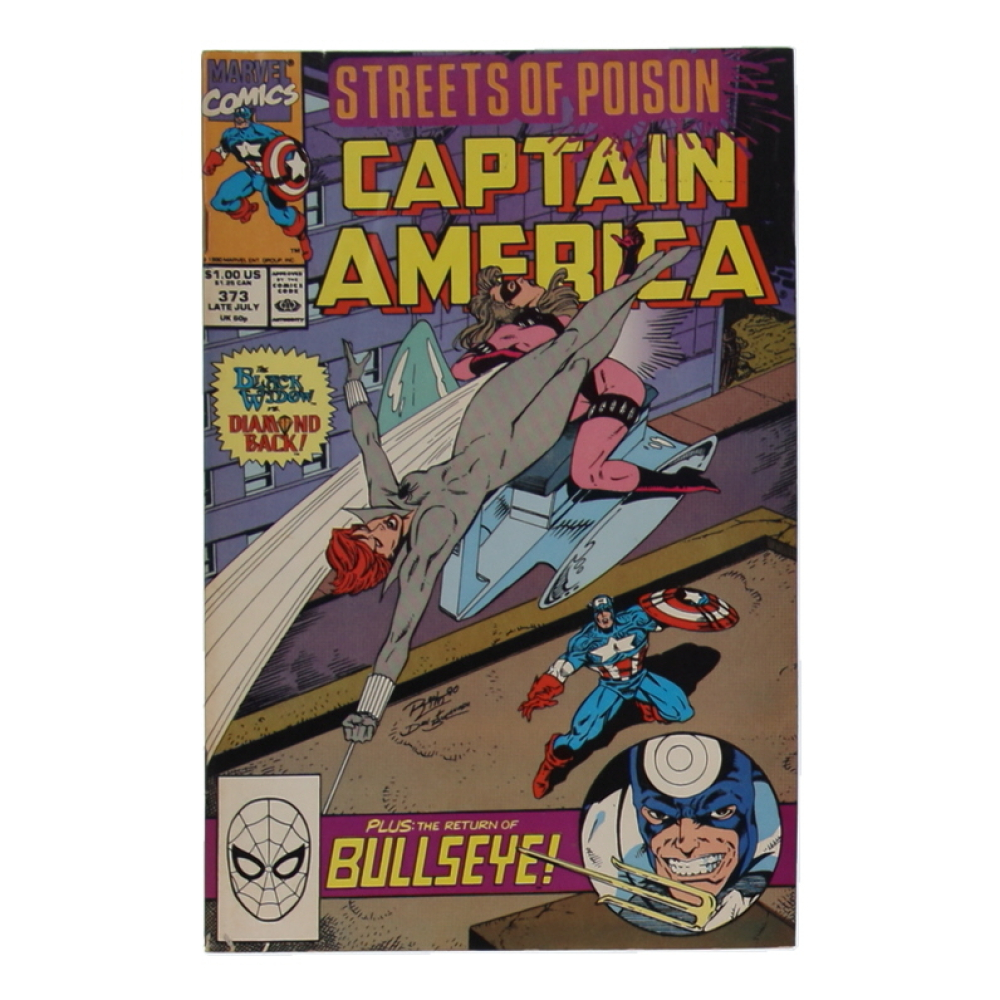 1990 "Captain America" Issue #373 Marvel Comic Book at PristineAuction.com