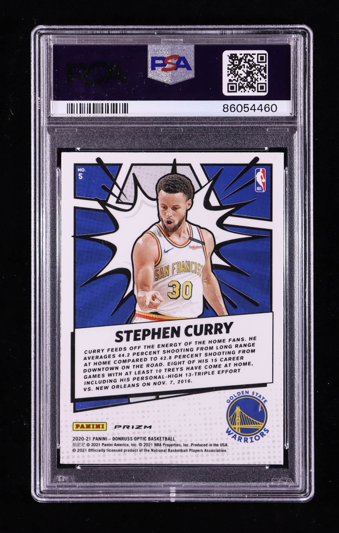 Stephen Curry 2020-21 Donruss Optic My House Holo #5 (PSA 10) at PristineAuction.com Stephen Curry 2020-21 Donruss Optic My House Holo #5 (PSA 10) at PristineAuction.com