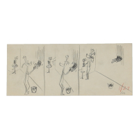 Roy Williams 5x12 Original "Disney" Storyboard Sketch (Beckett) at PristineAuction.com