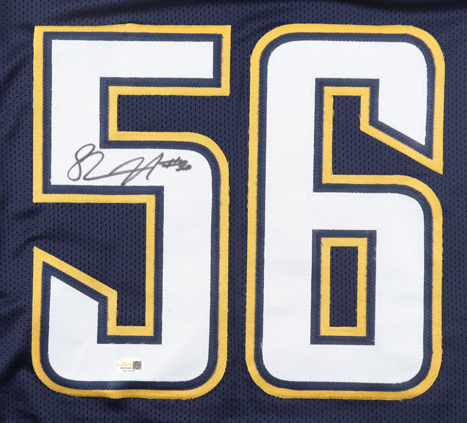 Shawne Merriman Signed Jersey (JSA) at PristineAuction.com Shawne Merriman Signed Jersey (JSA) at PristineAuction.com