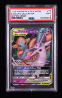 Espeon & Deoxys GX 2019 Pokemon Sun and Moon Unified Minds #72 (PSA 10) at PristineAuction.com