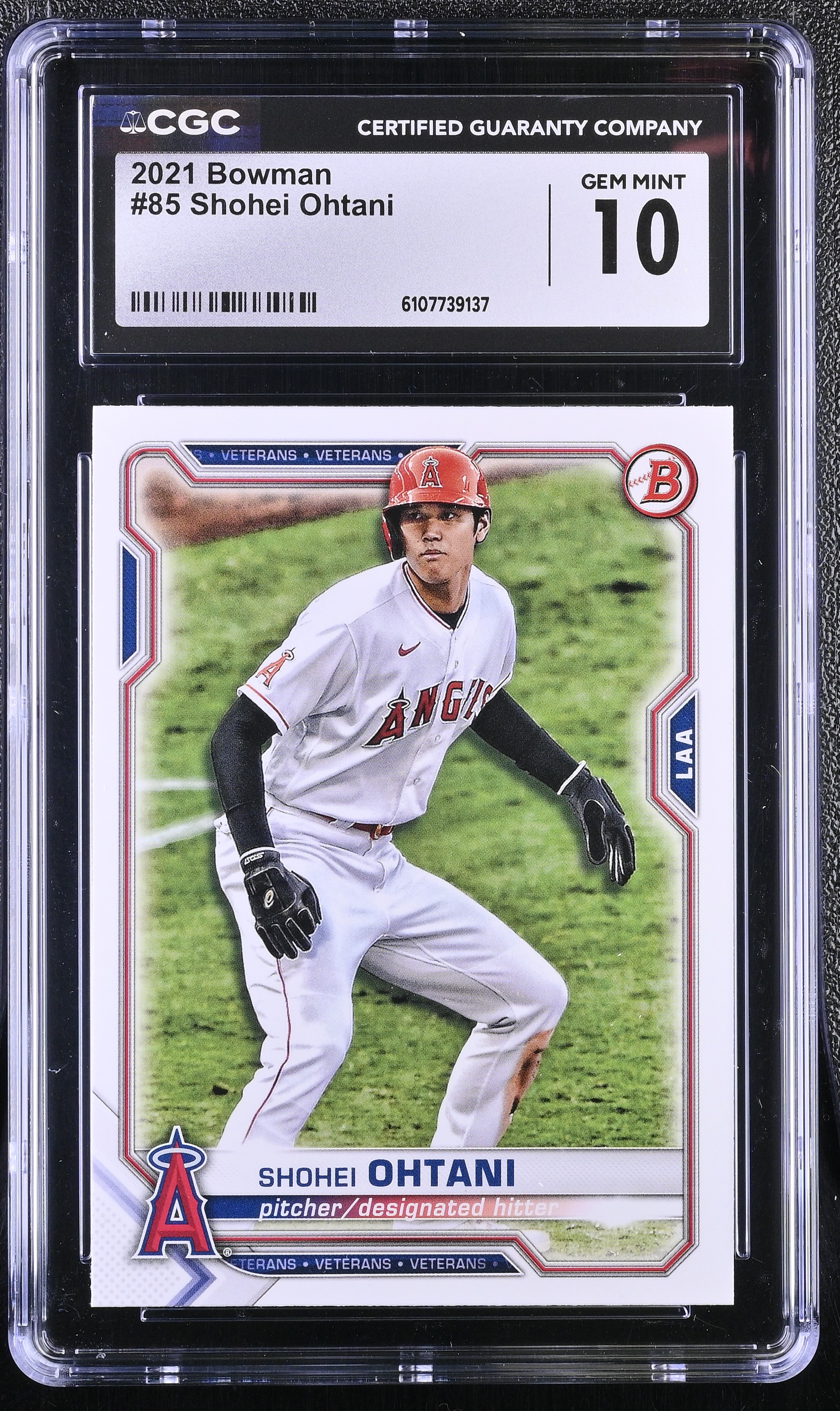 Shohei Ohtani 2021 Bowman #85 (CGC 10) at PristineAuction.com Shohei Ohtani 2021 Bowman #85 (CGC 10) at PristineAuction.com
