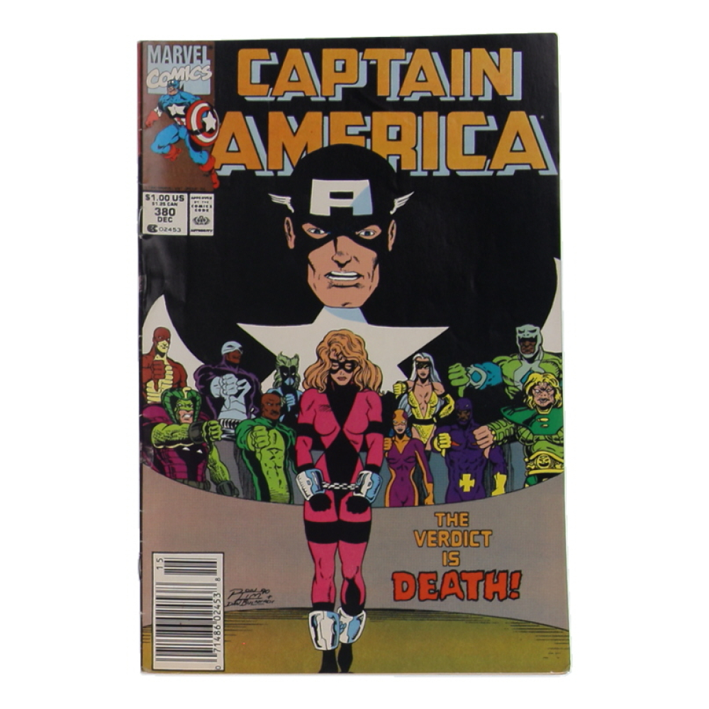 1990 "Captain America" Issue #380 Marvel Comic Book at PristineAuction.com