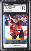 Nico Hischier 2017-18 Upper Deck Young Guns #201 RC (CGC 10) at PristineAuction.com