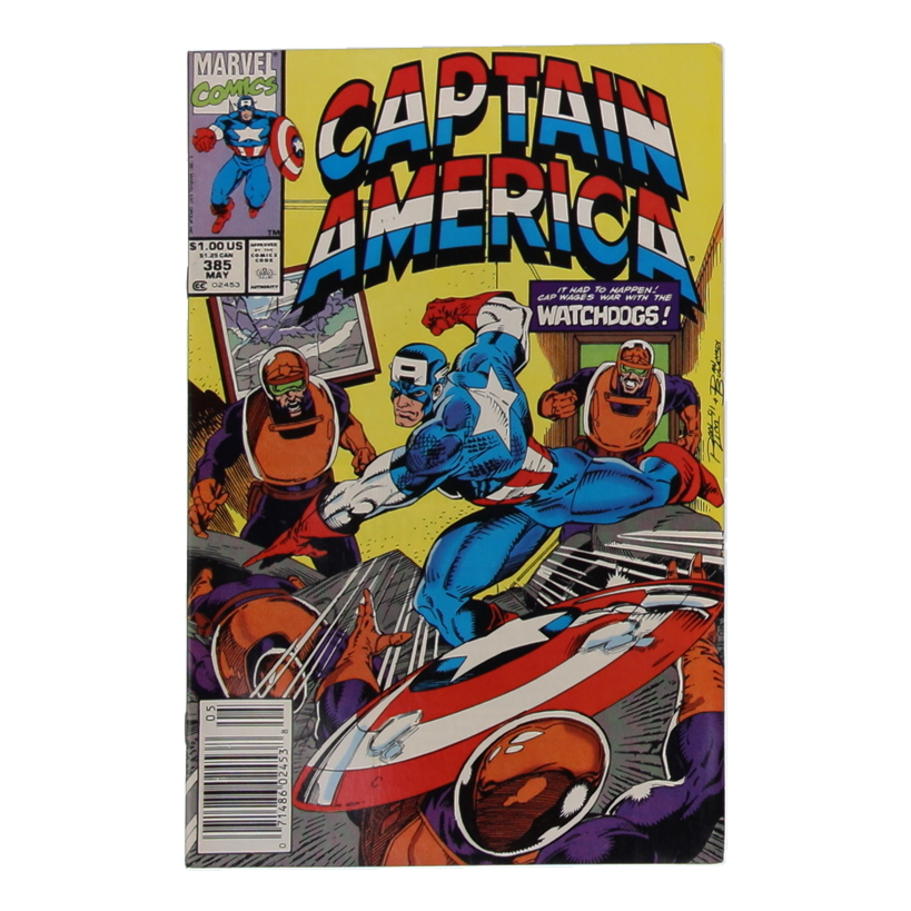 1991 "Captain America" Issue #385 Marvel Comic Book at PristineAuction.com 1991 "Captain America" Issue #385 Marvel Comic Book at PristineAuction.com