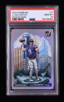 J.J. McCarthy 2024 Donruss Downtown #11 RC (PSA 10) at PristineAuction.com